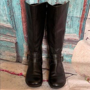 🔻Boc Black Leather Zip Up Tall Riding Boots🔻